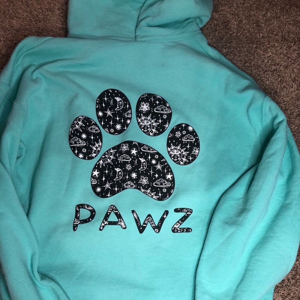 Separately sold PAWZ hoodies